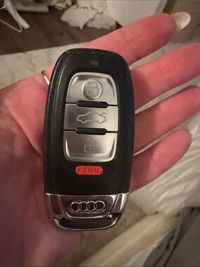 Audi Key Fob - Black with Silver Accents